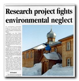 Click to view some news reports on KolaNet and related Russian events and projects