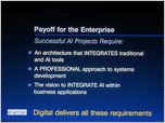 Click to enlarge the slide - Embedding Artificial Intelligence in the Enterprise + Back-Up Community Lens and Cloverleaf Business Slides.