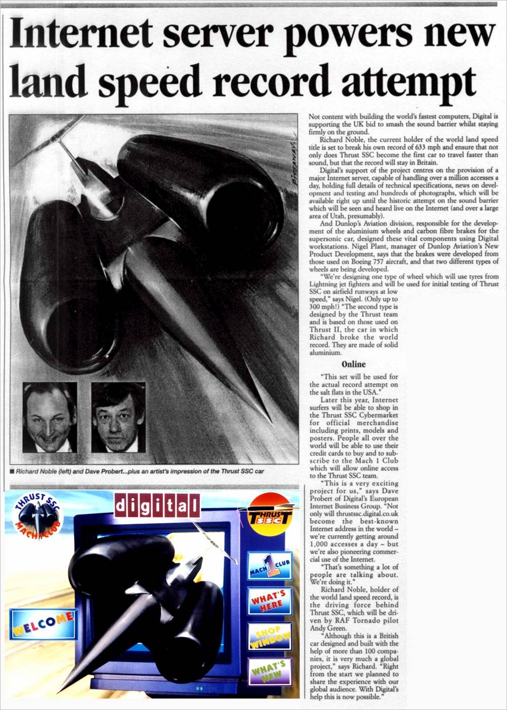 Press Report - SSC launch - 1995