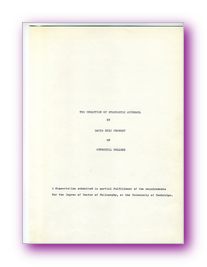 Click to enlarge - The Evolution of Stochastic Automata - Thesis by Dr David E Probert - Statistical Laboratory - Cambridge University - 1973 to 1976