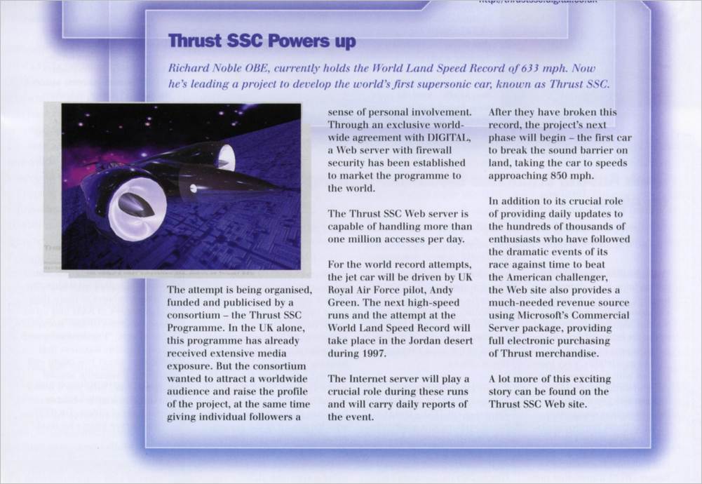 ThrustSSC - April 1997