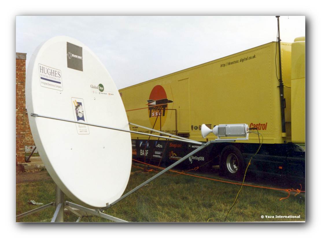 Satellite Communications Dish - Managed by Jeremy Davey - Satellite Comms and Internet Manager for the project